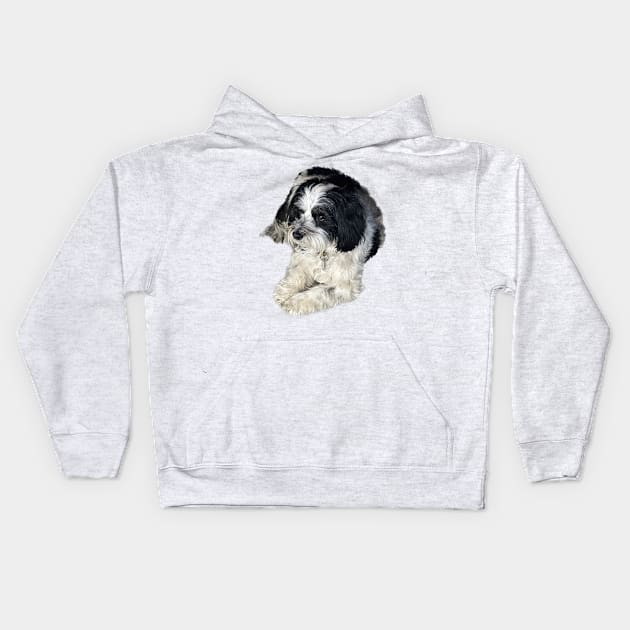 Havanese Toy Dog "Lulu" Kids Hoodie by SymbioticDesign